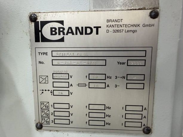 Brandt #Optimat-KD56, edge bander, not working / for parts, 2015 - Image 6