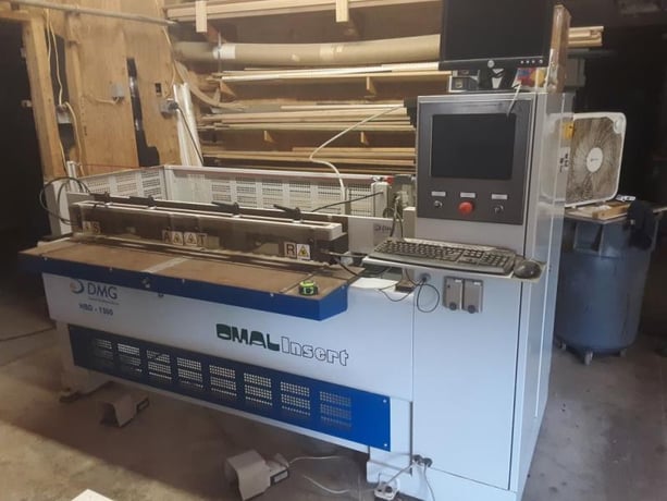 Omal #Insert-1300, CNC bore, glue & dowel inserter, 51" X, 1.57" Y, 1.57" Z, 164 FPM, 4 work zones, 2007 - Image 1