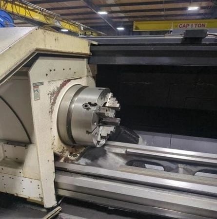 Mazak #Powermaster, CNC Lathe, 22.5" X, 118" Z, 34.2" max. swing, 33" max. turning diameter, 80" max. turning - Image 5