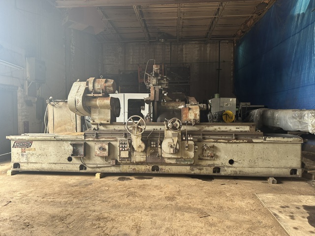 30" x 96" Norton #LCTU, heavy duty plain outside dimension grinder, 36" x 12" x 8" wheel, variable speed - Image 1