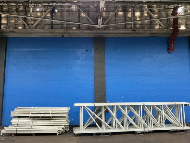 Pallet Racking, T-Bolts, Uprights (11) 216" x48", Beams (74) 96" x4", Plate 5" x7" - Image 1