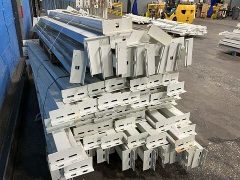 Pallet Racking, T-Bolts, Uprights (11) 216" x48", Beams (74) 96" x4", Plate 5" x7" - Image 5