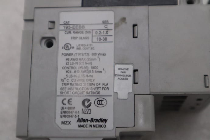 Allen-Bradley BRADLEY 193-EEBB Ser C Overload Relay 0.2-1.0A - STOCK GF191A - Image 4