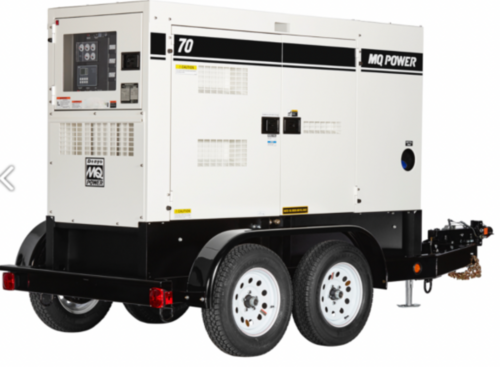 62 KW Multiquip #DCA70SSIU, Trailer Mounted, Tier 3, sound attenuated enclosure, 120/240/208/277/480 Volts, 0 - Image 1