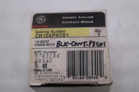 General Electric General Electric CR104PXC01 Contact Block NEW IN BOX STOCK GF-316A 783166289402 - Image 2