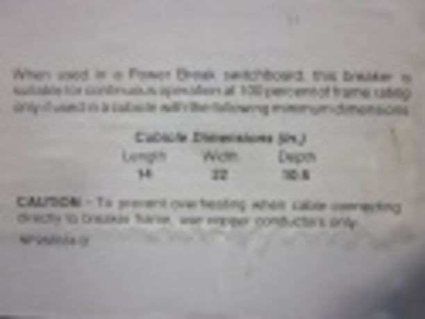800 Amps, General Electric, THP88SS, manually operated, drawout, 600 Volts, #IC4020 - Image 3