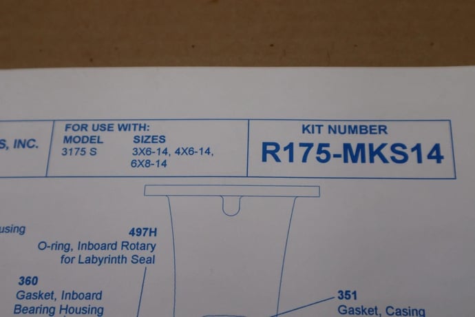 Goulds Pumps R175-MKS14 Pump Maintenance Repair Kit - STOCK GF667 - Image 3