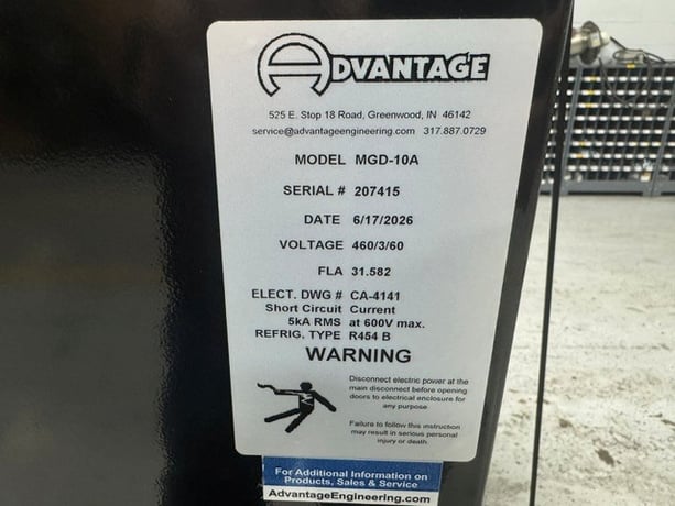 10 Ton, Advantage #MGD-10A, air cooled chiller, R454B refrigerant, new, 2026 - Image 6