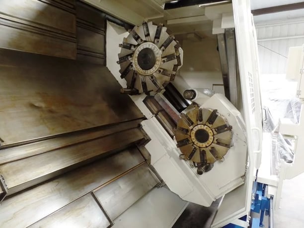 Okuma #Impact-LU45, 33" swing, 24" chuck, 10.2" bar, 121" centers, 23" diameter, OSP-E100L, 50 HP, 2002 - Image 7