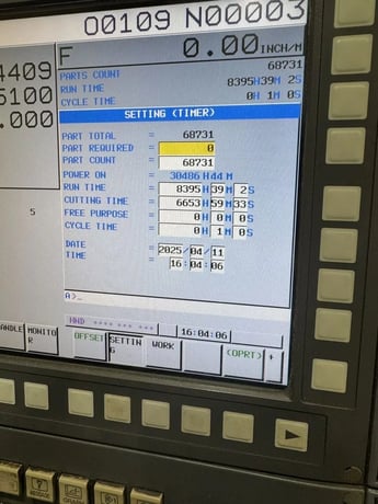 Daewoo Doosan #Puma-5100C, 35.4" swing, 28" chuck, 10" bar, 40" centers, 26.5" diameter, Fanuc CNC, 12 - Image 8