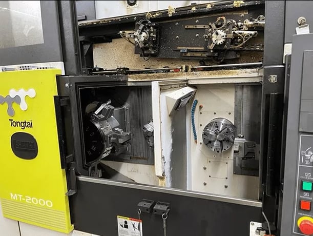 Tong-Tai #MT-2000, 8.2" swing, 8" chuck, 2.5" bar, 8.26" diameter, Fanuc Oi-TD, 12 station turret, 2017 - Image 4