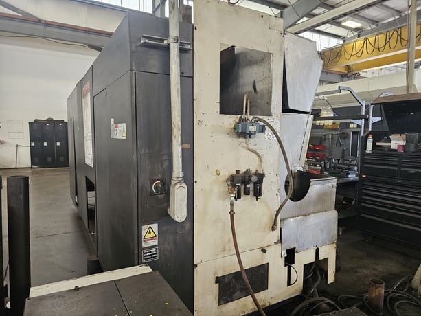 Mazak #Slant-Turn-450, 28" swing, 20" chuck, 6.5" bar, 80" centers, 24.4" diameter, Mazatrol 640, 12 station - Image 6