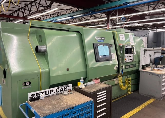 Mori Seiki #SL-45A/1500, 26.3" swing, 15" chuck, 4" bar, 60.2" centers, 19.3" diameter, Fanuc CNC, 1989 - Image 1