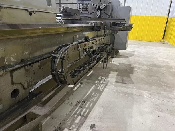 Hercules Ajax #HR2000, 27" swing, 84" centers, 4" spindle bore, 20 HP, 1979 - Image 3
