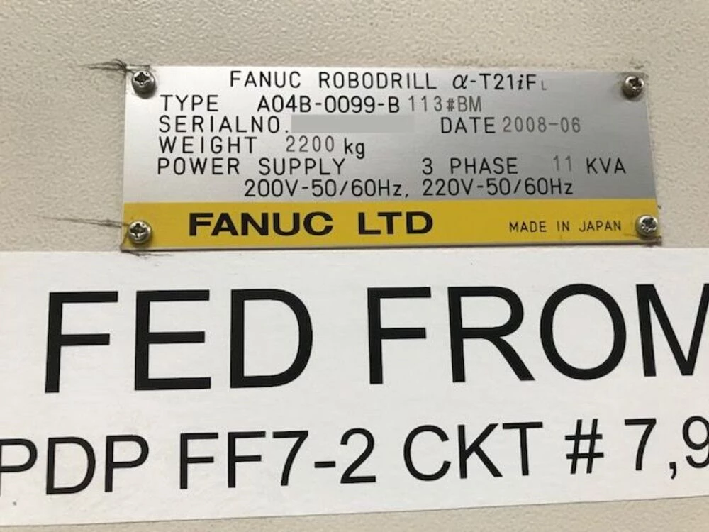 Fanuc #T21iFL, 4th Axis, 27.5" X, 15.7" Y, 12.9" Z, 10000 RPM, 21 automatic tool changer, BT-30, Fanuc 31i - Image 9