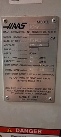 Haas #DT-1, 20" X, 16" Y, 15.5" Z, 12,000 RPM, 20 automatic tool changer, BT-30, Haas Cold Fire 2, 2013 - Image 5