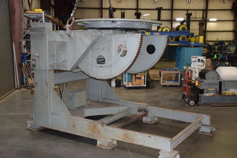 50,000 lb. Ransome #500P, Welding Positioner, 84" round table w/ 8 radial T-slots, 67"-85" adjustable height - Image 2