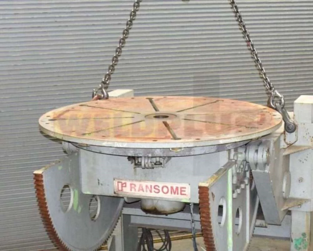 50,000 lb. Ransome #500P, Welding Positioner, 84" round table w/ 8 radial T-slots, 67"-85" adjustable height - Image 5