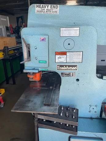 6" x 6" x 1/2" Scotchman #9012, Ironworker, 90 ton, 12" throat, 45 SPM, 5 HP, 230 Volts, 3PH - Image 2
