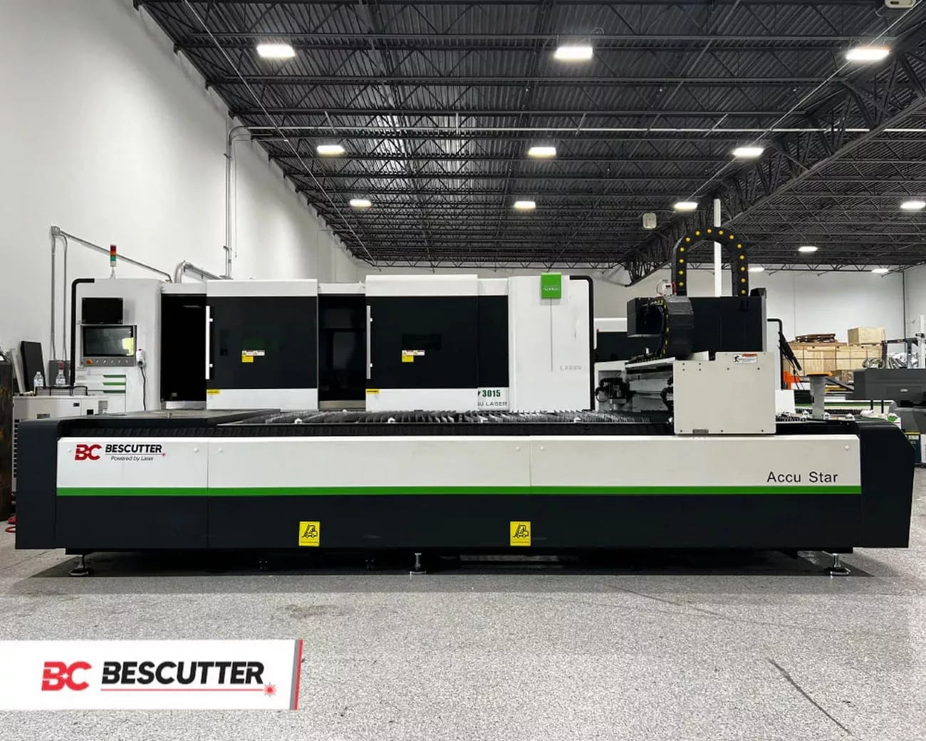 Bescutter #Accu-Star, Fiber Laser Cutting System, 3,000 Watt, 5' x 10' Table, FSCUT2000S Control, new - Image 1