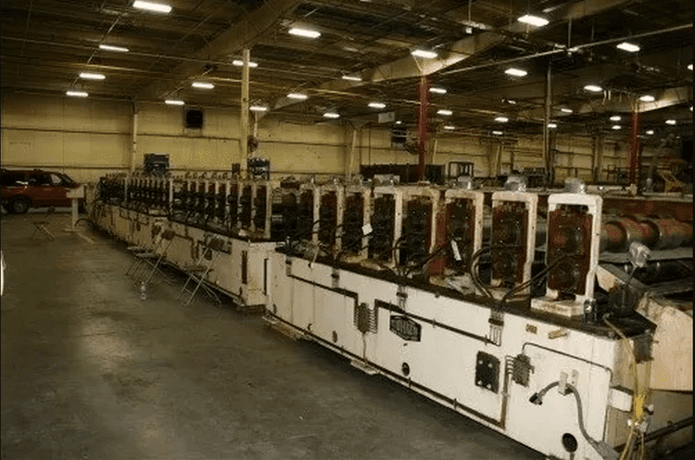8 Stand, Tishken #32-XHW-4, Roll Former, 4-1/2" Shaft Diameter, 70" Roll Space, 18" Horizontal Center, 8"-11" - Image 1