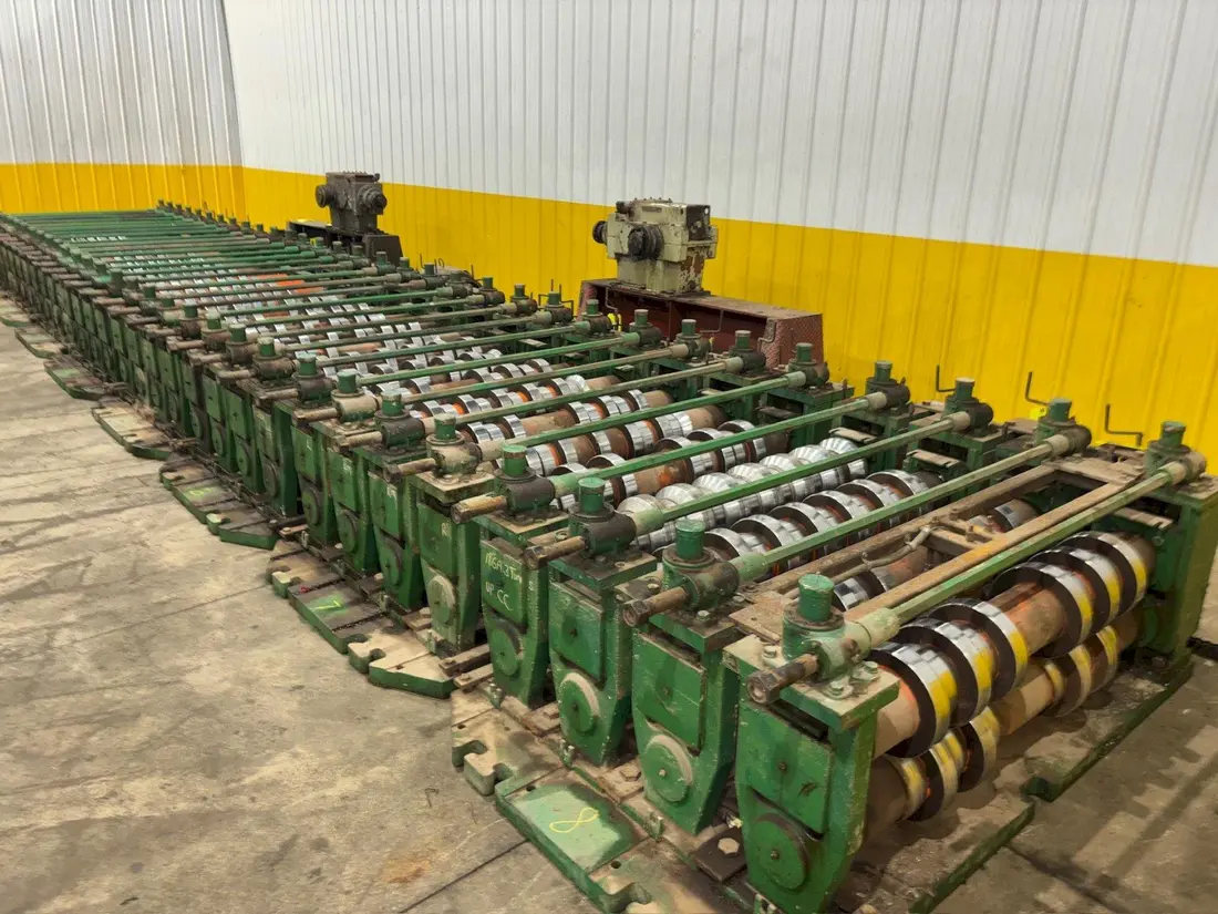 Hi-Rib Panel Rollformer Line, 32 Passes, 18-24 Gauge Capacity, 36", 60 HP, RL, w/ Uncoiler & cutoff shear - Image 3