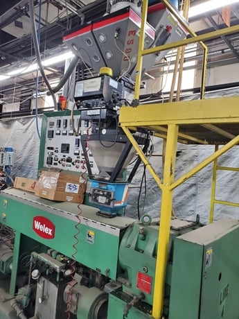 2.5" Welex 2.5 RHNV Extruder, Air-cooled Barrel, 24:1, SCR Control, 9.38:1, 1992 - Image 7