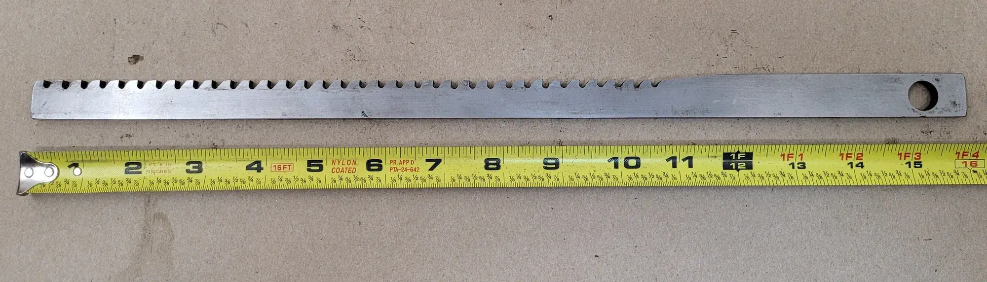 1/4" Davis #1/2-Keyseater, Keyseater Broach, 5/8" Height, 1/4" Pitch, 16" OAL - Image 3