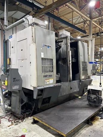 24" Okuma #2SP-V60, twin spindle CNC vertical turret lathe, Fanuc 18iTB, (2) 3-jaw 24" chucks, 2006 - Image 1