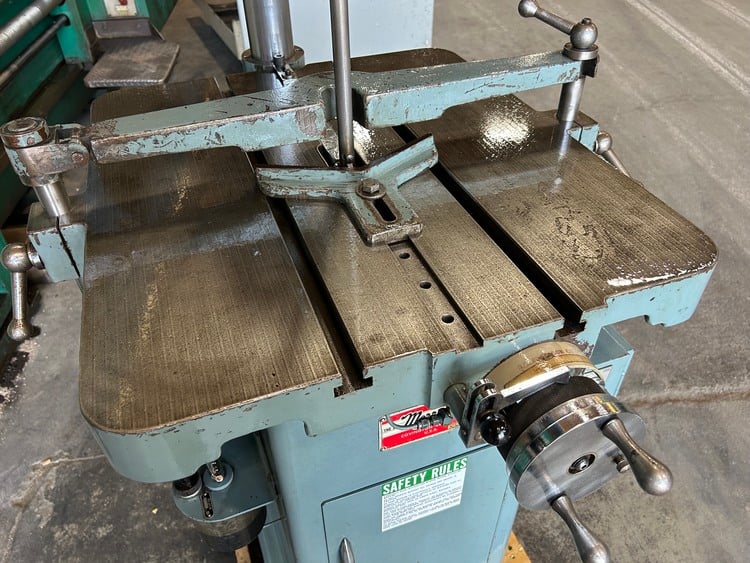 1.25" Morrison #K, keyseater, 9" stroke, 1.25" x 24" table, clamp bar, centering vee, 2 HP, 1989 - Image 3