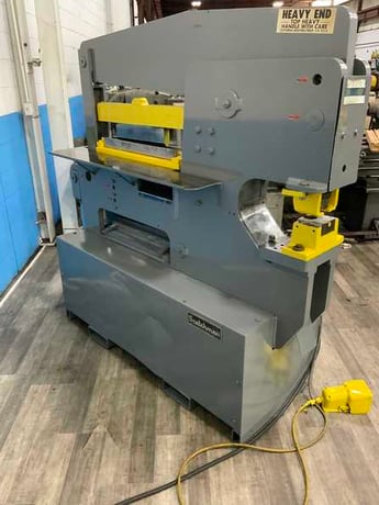 6" x 6" x 1/2" Scotchman #9012, hydraulic ironworker, 90 ton, 7-1/2" throat, 7.5 HP, 37 SPM, 1988 - Image 9