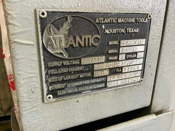 1/2" x 10' Atlantic #HDS10X1/2, hydraulic squaring shear, 18" hydraulic hold downs, 39" back gauge, 30 HP - Image 8