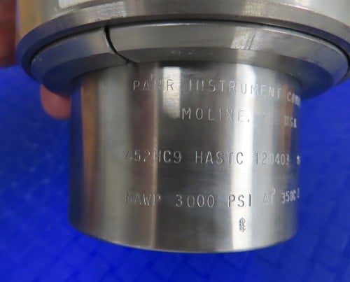 Parr Instrument, Pressure Reactor Body, 3,000 psi, 662°F max. temperature, 2.5" inside diameter, 2" working - Image 1