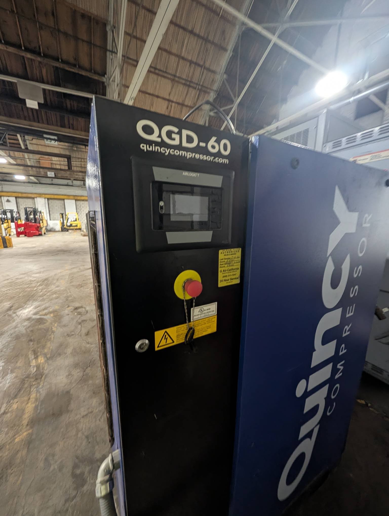 150 psi, Quincy #QGV-60, Rotary Screw Air Compressor, 460 Volt, 2019 - Image 3