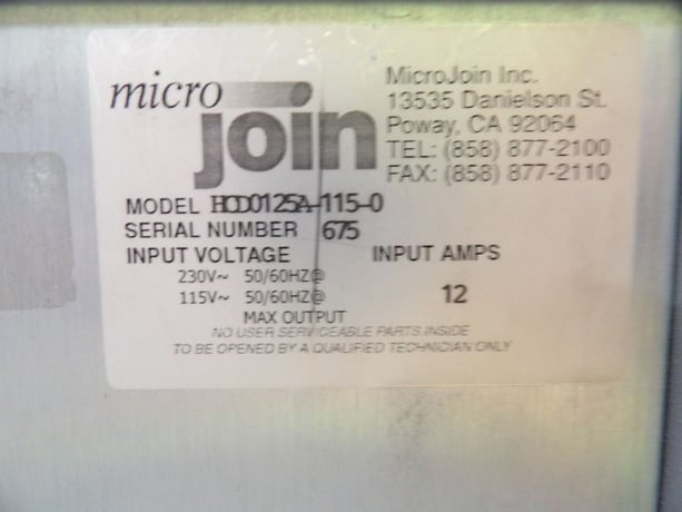 Micro Join #HOD0125A-115-0-VTA90-B-X, Thermal Compression Bonder, 120/240 V., 1PH - Image 7
