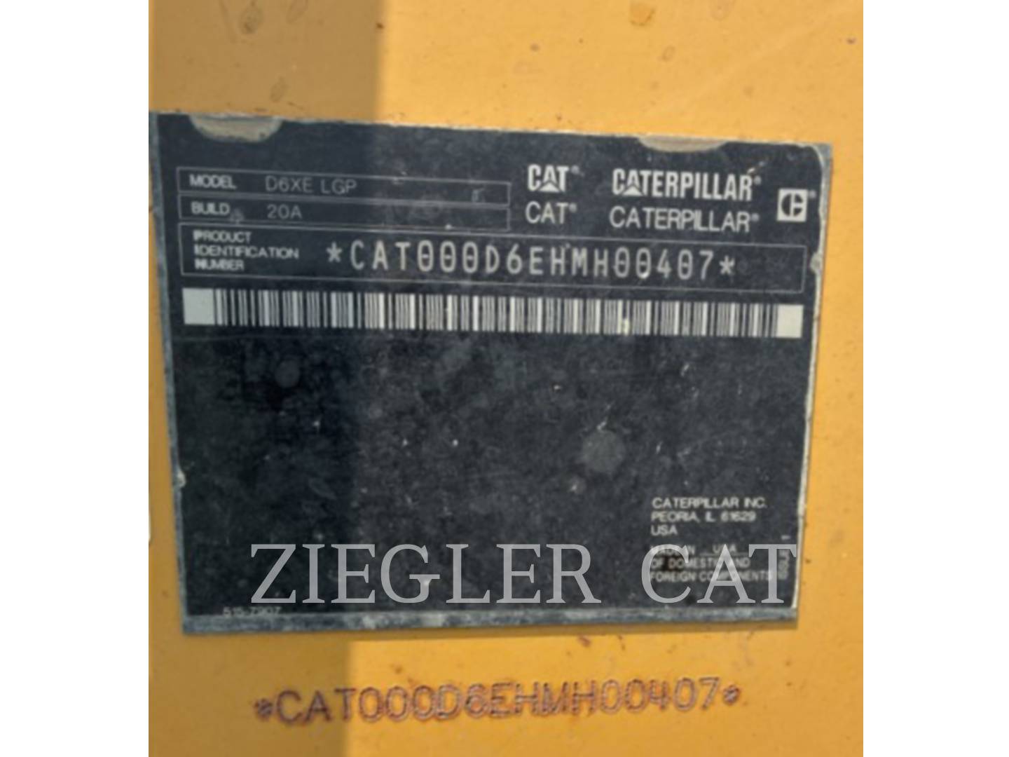 Caterpillar D6XE, 6003 hours, S/N: HMH00407, 2020 - Image 6