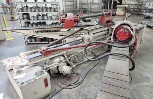 Hufford #A-10, stretch wrap forming machine, 17.5 ton, 30" x 65" table, 35.5" table height - Image 6