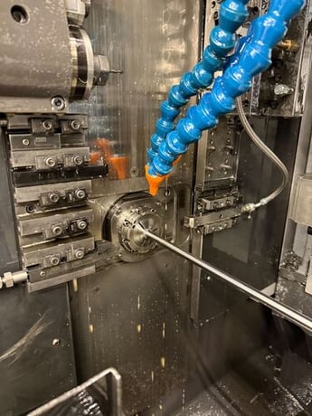 Tsugami #SS32, CNC swiss lathe, 1.25" capacity, 7-Axis, 12' Edge Patriot 338 barfeed, Fanuc 31i-B, LNS chip - Image 9