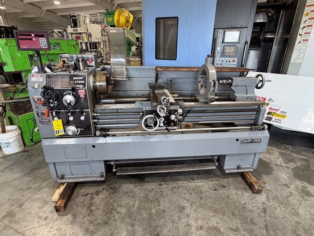 17" x 60" Sharp #1760K, manual lathe, 1800 RPM - Image 1