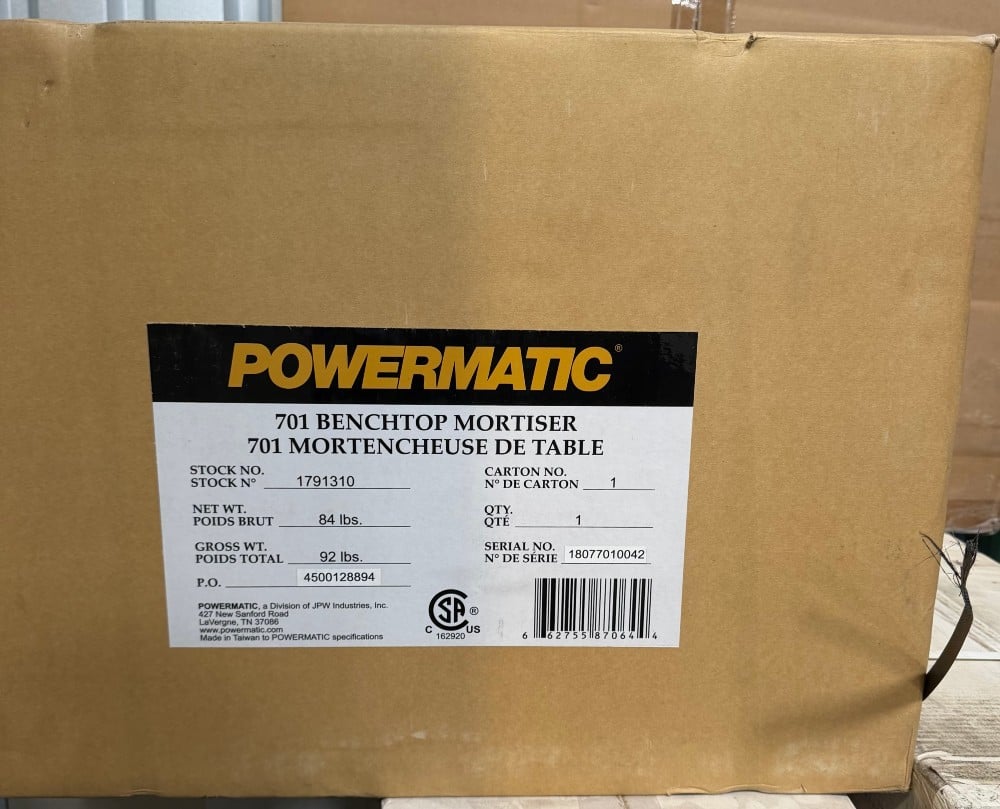 Powermatic #701, Mortiser, heavy duty hollow chisel mortiser, cast iron base, New In Crate (NIC)/New Old - Image 2