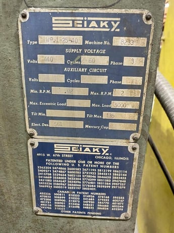 5000 lb. Sciaky #WP1-25-40, Welding positioner, 0.02-2 RPM, 440 V. - Image 8