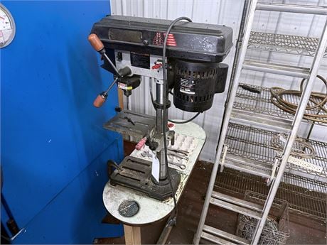 10" Sears #137.219000, tabletop drill press, 620-3100 RPM, 1/2" chuck, JT33 taper, 7-5/8" x 6-1/2" table, 120 - Image 1