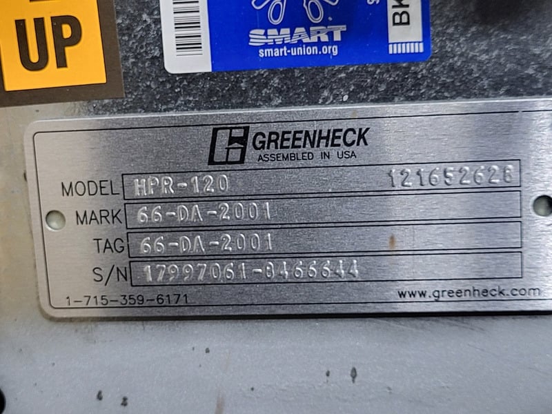 Greenheck #HPR-12024X24, 24" x 24" Backdraft Damper w/ Exhaust Hood & Bird Screen, new surplus - Image 2