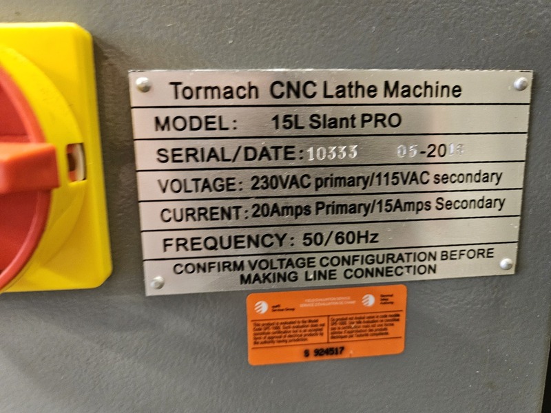 Tormach #15L-Slant-Pro, 6.2" x 15" CNC Lathe, 2018 - Image 2