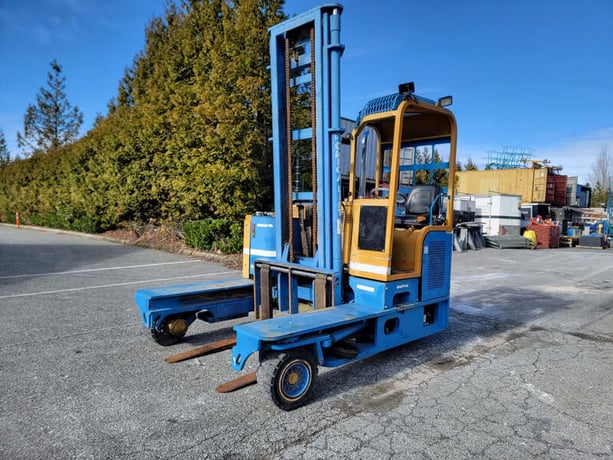 8,000 lb. Omega Design #4DH12-08Q-48P, forklift, 15" lift, 2-stage mast, solid tires, 37 hours, 2005 - Image 1