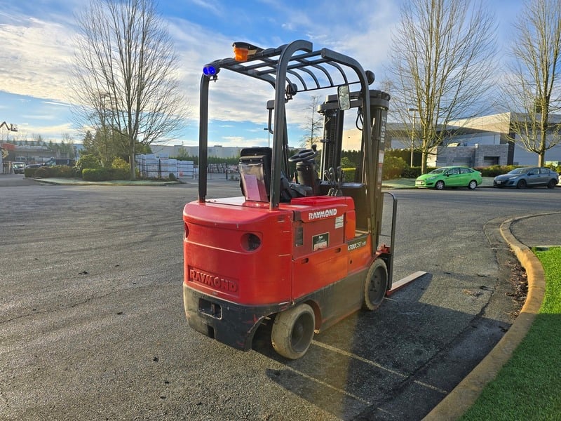 5,000 lb. Raymond #470-C50HMTT, forklift, electric, 189" lift, 3-stage mast, cushion tires, sideshift, 7,199 - Image 7