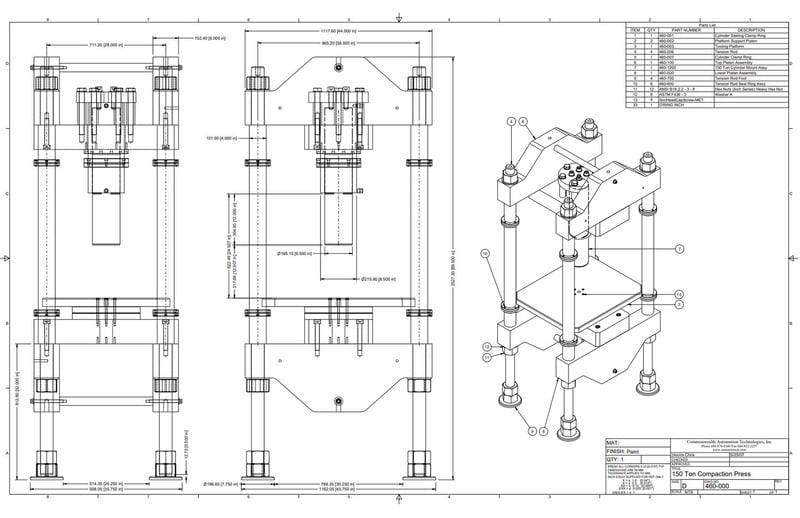 150 Ton, Simplex, Hydraulic Compaction Press - Image 2