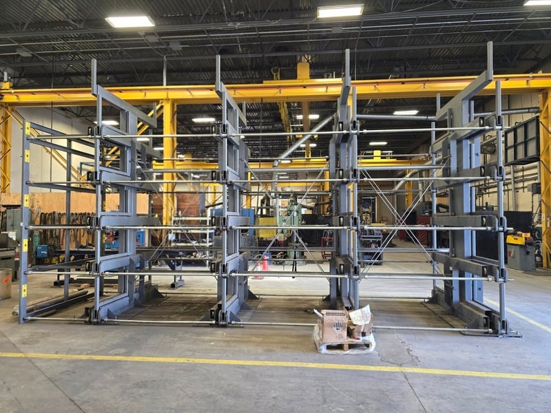 Steel Storage Systems #5T-4G-30X75R-24, Double-Sided Roll-Out Cantilever Rack - 24' Storage Length - 5,300 LB - Image 3
