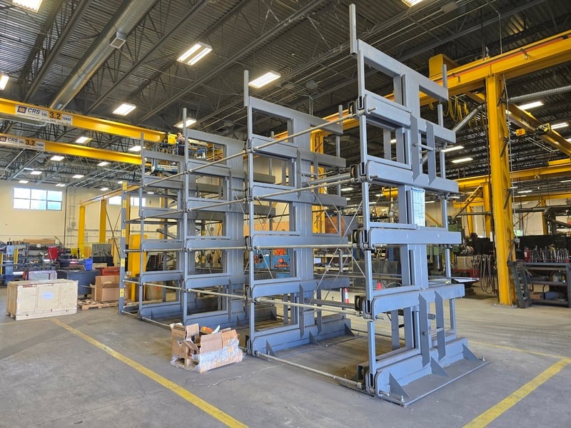 Steel Storage Systems #5T-4G-30X75R-24, Double-Sided Roll-Out Cantilever Rack - 24' Storage Length - 5,300 LB - Image 4