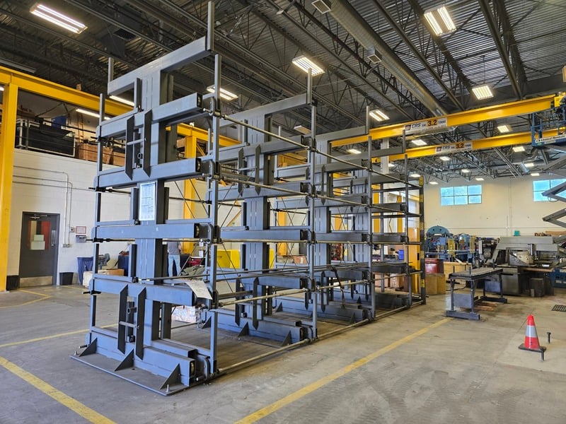 Steel Storage Systems #5T-4G-30X75R-24, Double-Sided Roll-Out Cantilever Rack - 24' Storage Length - 5,300 LB - Image 6